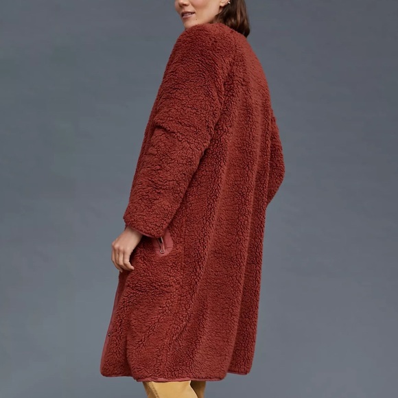 NWT Anthropologie Margot Reversible Sherpa Coat Size S Small - Picture 5 of 8